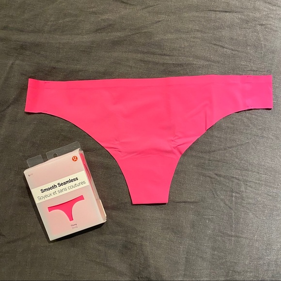 lululemon athletica, Intimates & Sleepwear, Lululemon Smooth Seamless  Thong Neon Pink